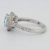 Round Aquamarine Halo Ring - ZIZOV DIAMONDS
