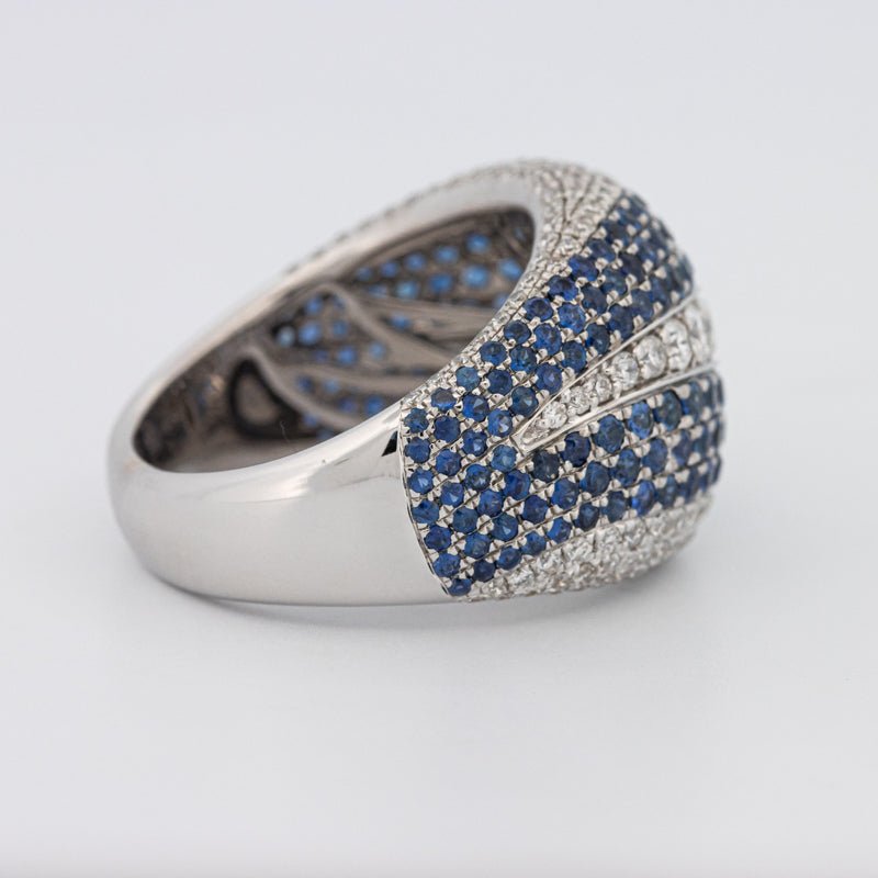 Sapphire and Diamonds Wave Ring - ZIZOV DIAMONDS