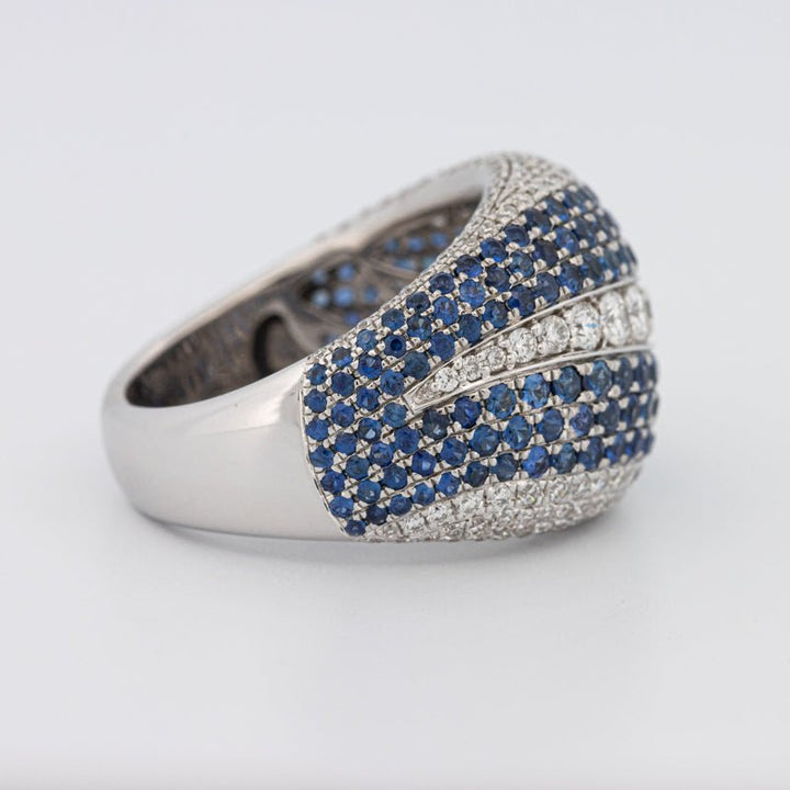 Sapphire and Diamonds Wave Ring - ZIZOV DIAMONDS