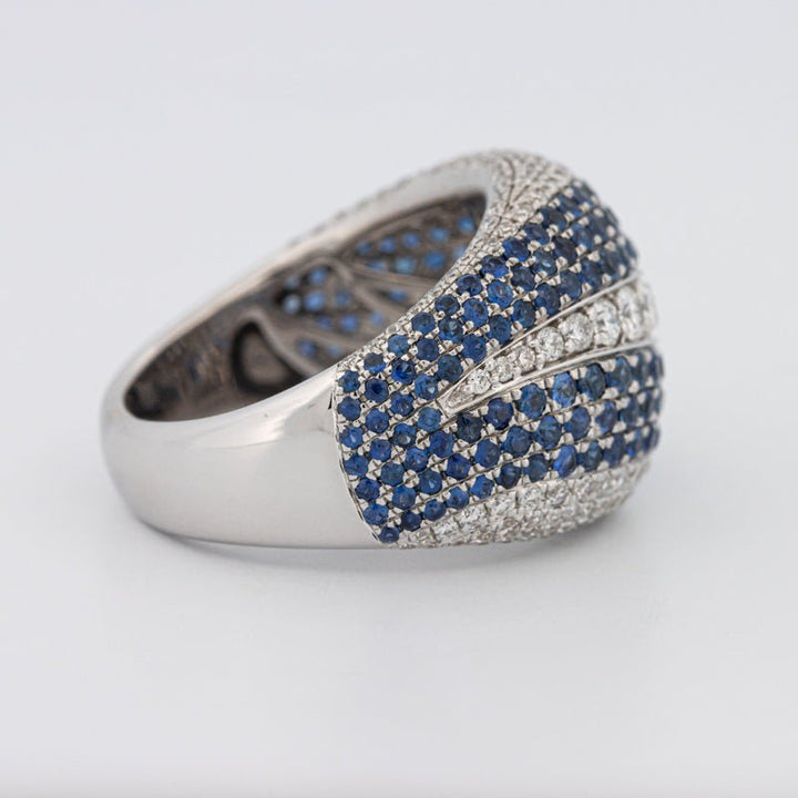 Sapphire and Diamonds Wave Ring - ZIZOV DIAMONDS