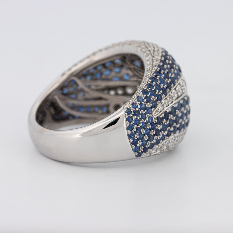 Sapphire and Diamonds Wave Ring - ZIZOV DIAMONDS
