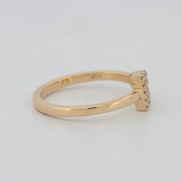 Single Initial "R" Diamond Ring - ZIZOV DIAMONDS