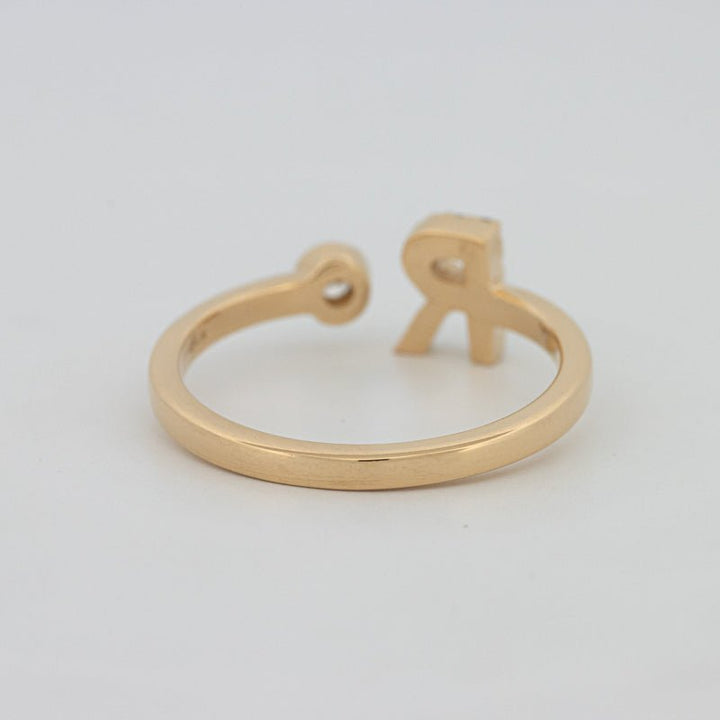 Single Initial "R" Diamond Ring - ZIZOV DIAMONDS