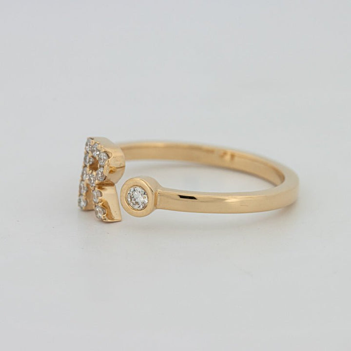 Single Initial "R" Diamond Ring - ZIZOV DIAMONDS
