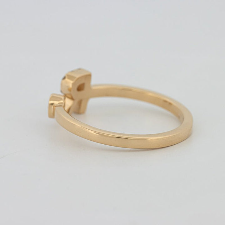 Single Initial "R" Diamond Ring - ZIZOV DIAMONDS