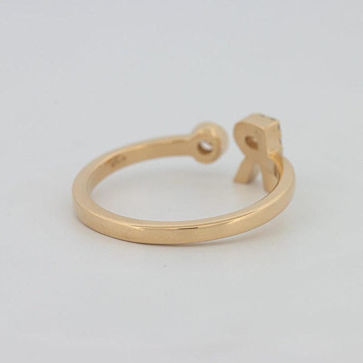 Single Initial "R" Diamond Ring - ZIZOV DIAMONDS