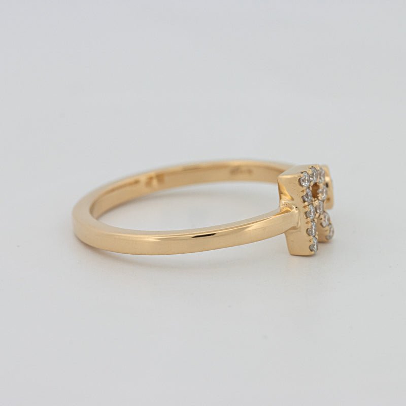 Single Initial "R" Diamond Ring - ZIZOV DIAMONDS