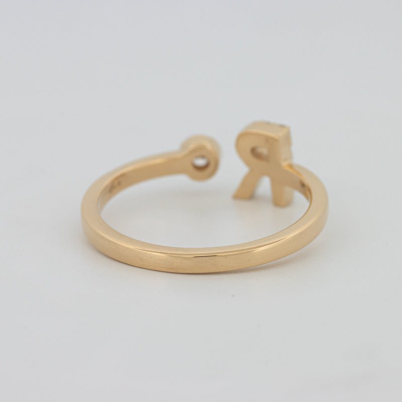 Single Initial "R" Diamond Ring - ZIZOV DIAMONDS