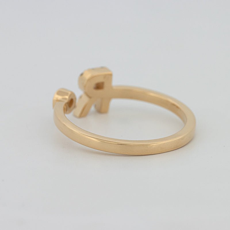Single Initial "R" Diamond Ring - ZIZOV DIAMONDS