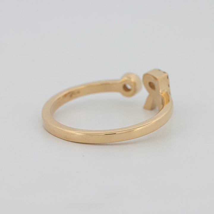 Single Initial "R" Diamond Ring - ZIZOV DIAMONDS