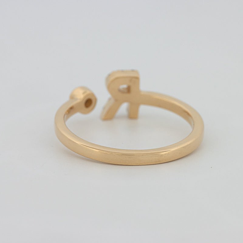 Single Initial "R" Diamond Ring - ZIZOV DIAMONDS