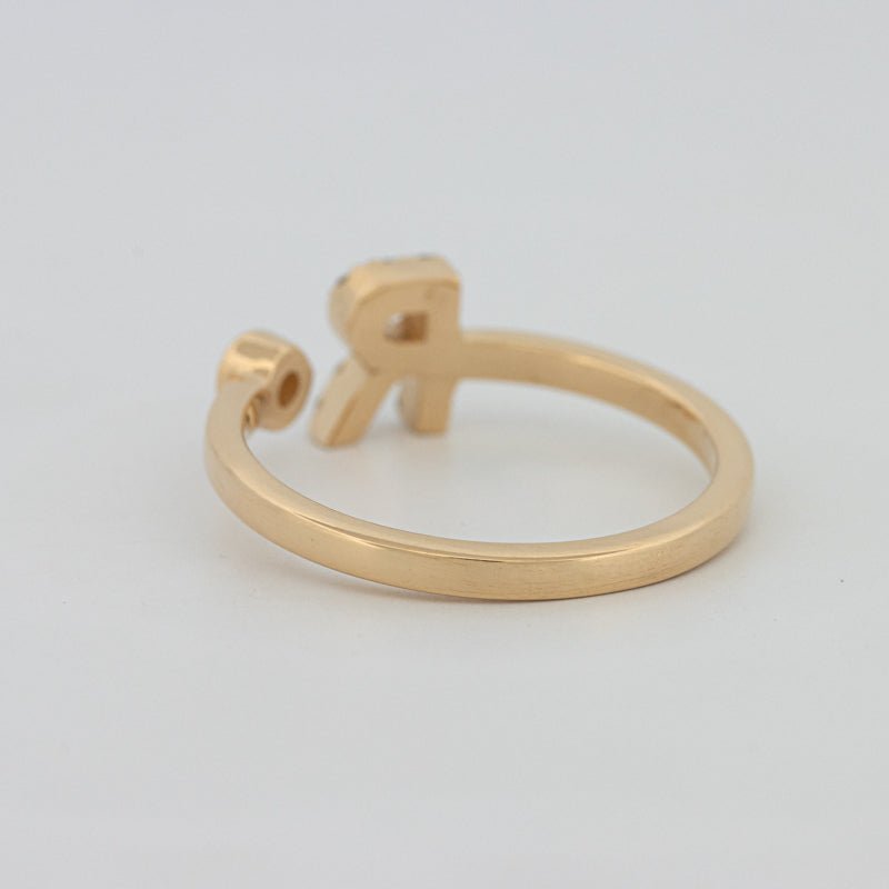 Single Initial "R" Diamond Ring - ZIZOV DIAMONDS