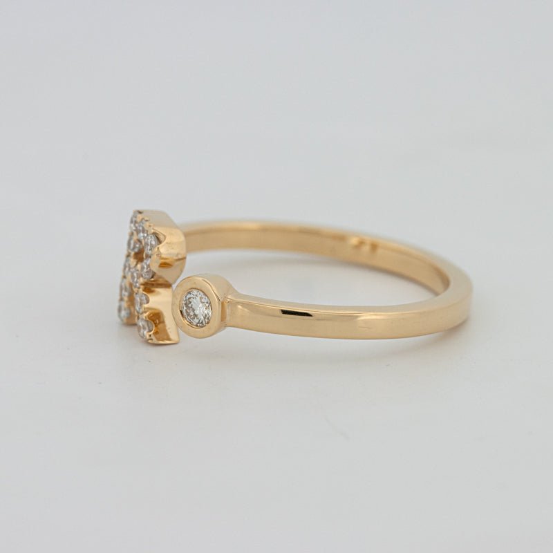 Single Initial "R" Diamond Ring - ZIZOV DIAMONDS