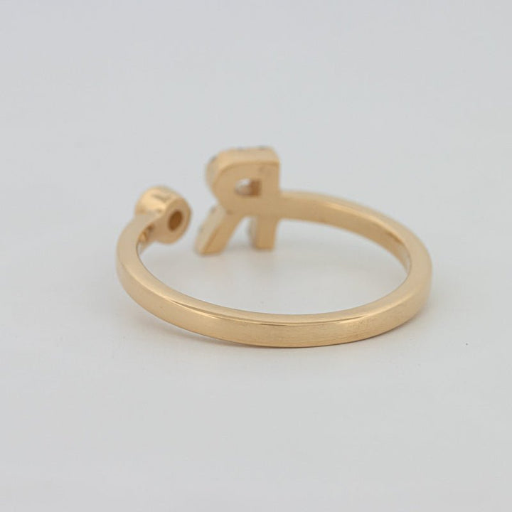 Single Initial "R" Diamond Ring - ZIZOV DIAMONDS