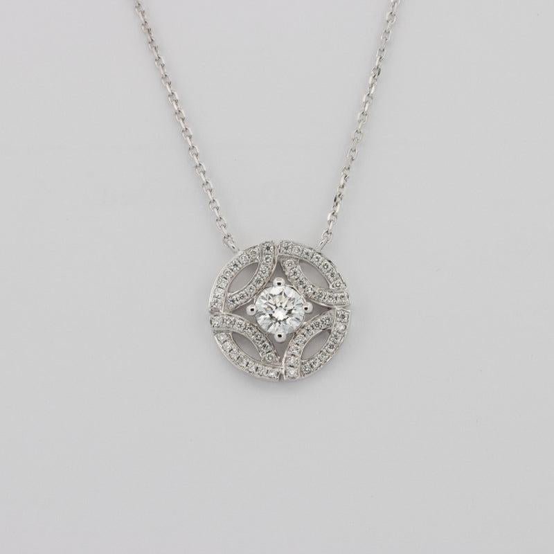 Spiral Solitaire Pave Diamond Pendant - ZIZOV DIAMONDS