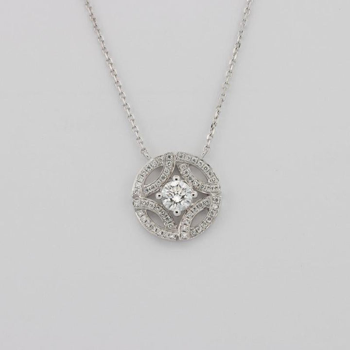 Spiral Solitaire Pave Diamond Pendant - ZIZOV DIAMONDS
