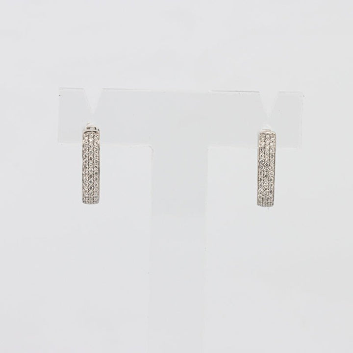 Square Diamond Hoops - ZIZOV DIAMONDS
