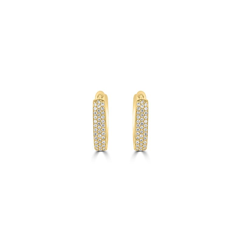 Square Diamond Hoops - ZIZOV DIAMONDS