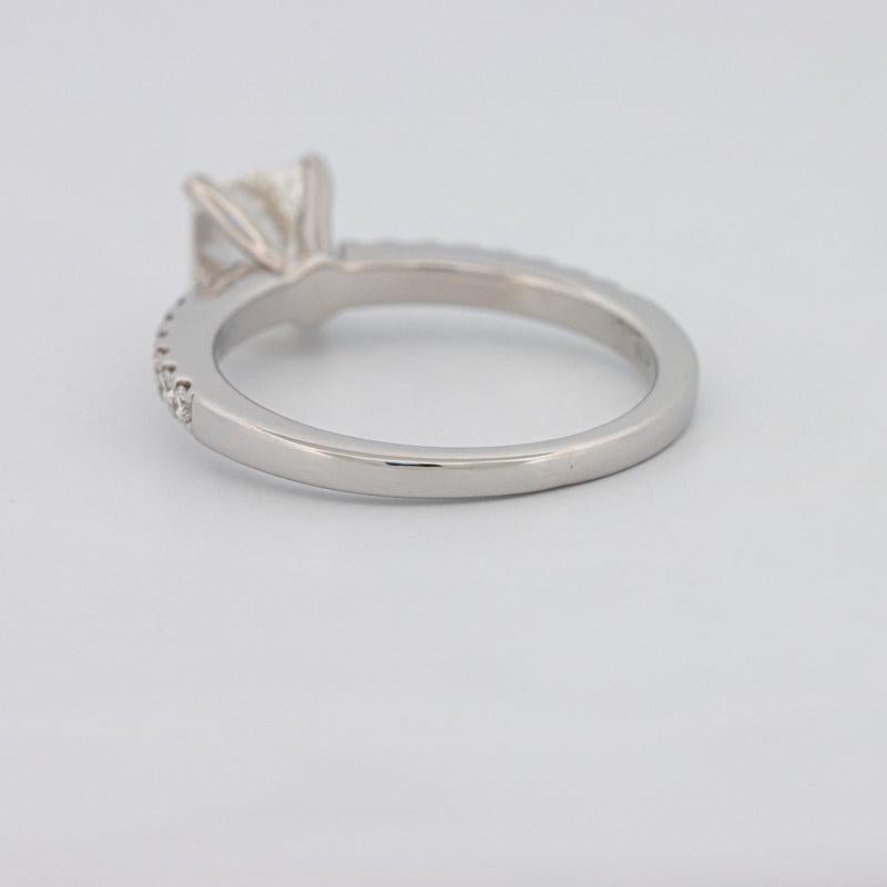 Square Emerald Solitaire Pavé Ring - ZIZOV DIAMONDS