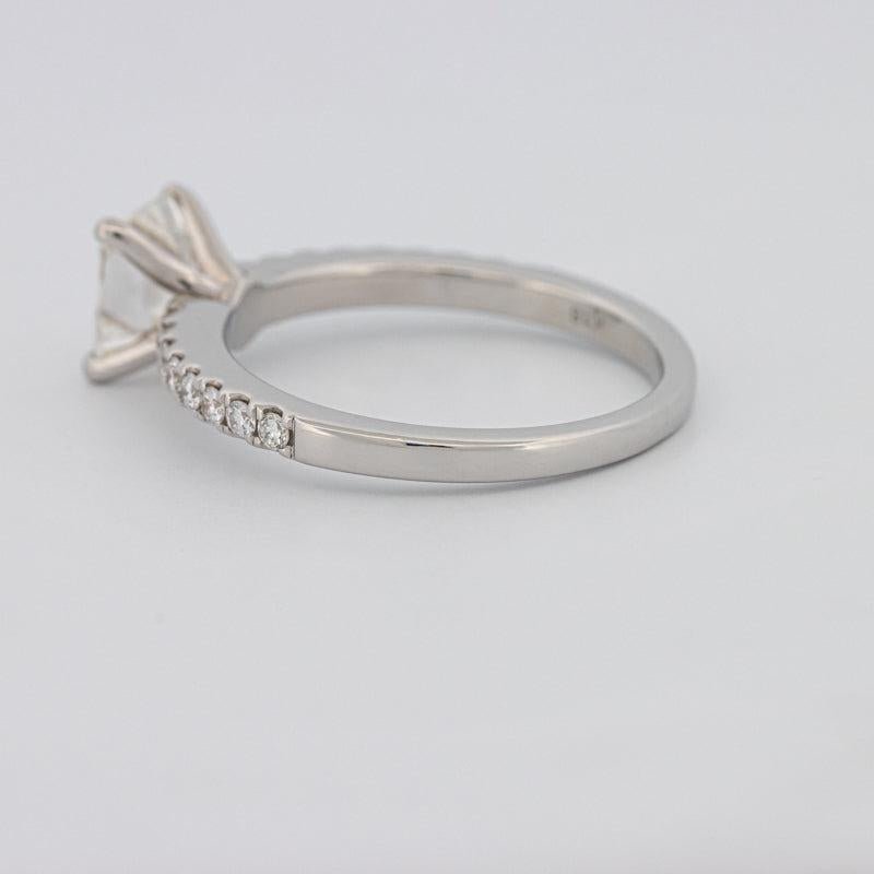 Square Emerald Solitaire Pavé Ring - ZIZOV DIAMONDS