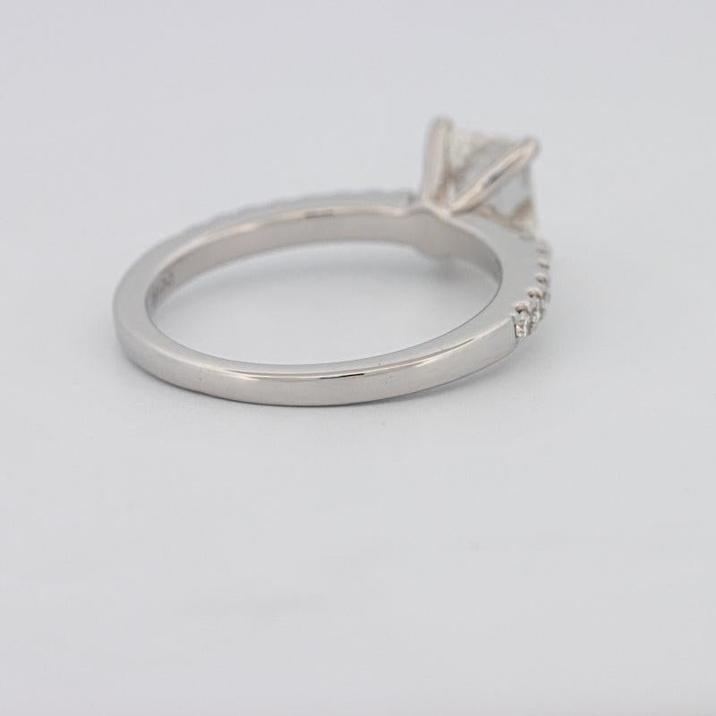 Square Emerald Solitaire Pavé Ring - ZIZOV DIAMONDS