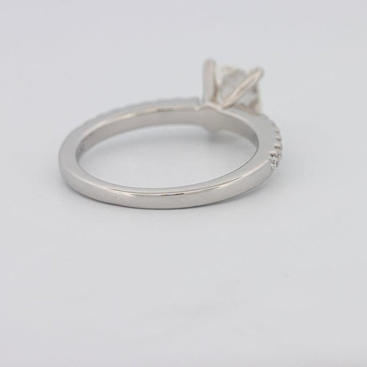 Square Emerald Solitaire Pavé Ring - ZIZOV DIAMONDS