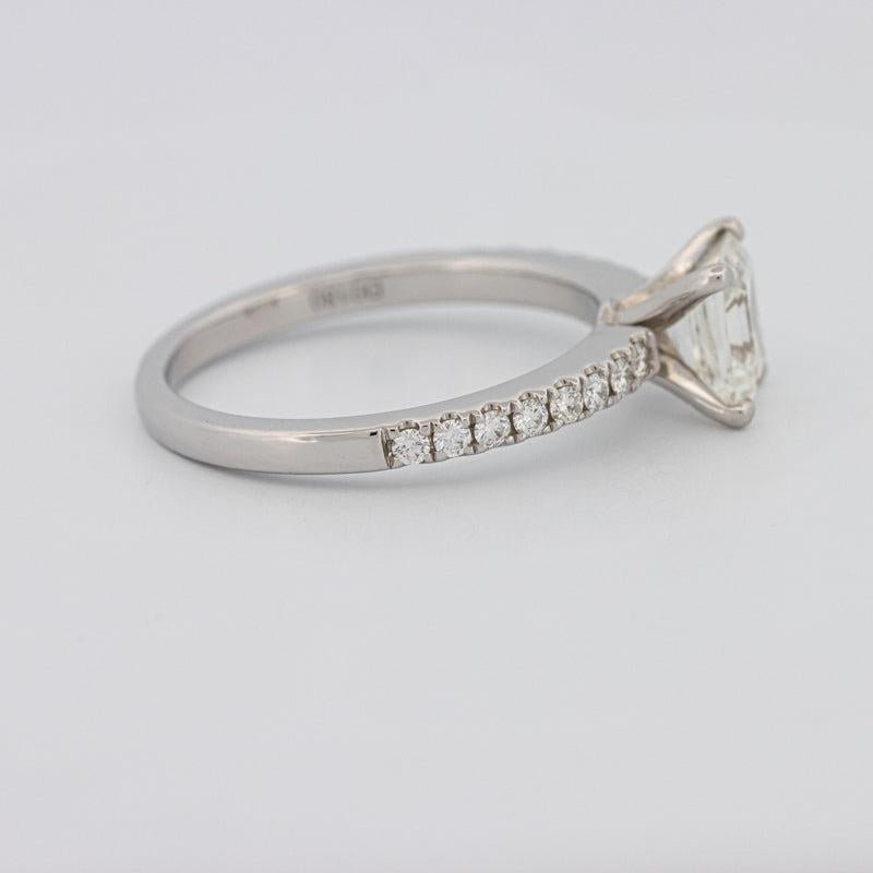 Square Emerald Solitaire Pavé Ring - ZIZOV DIAMONDS