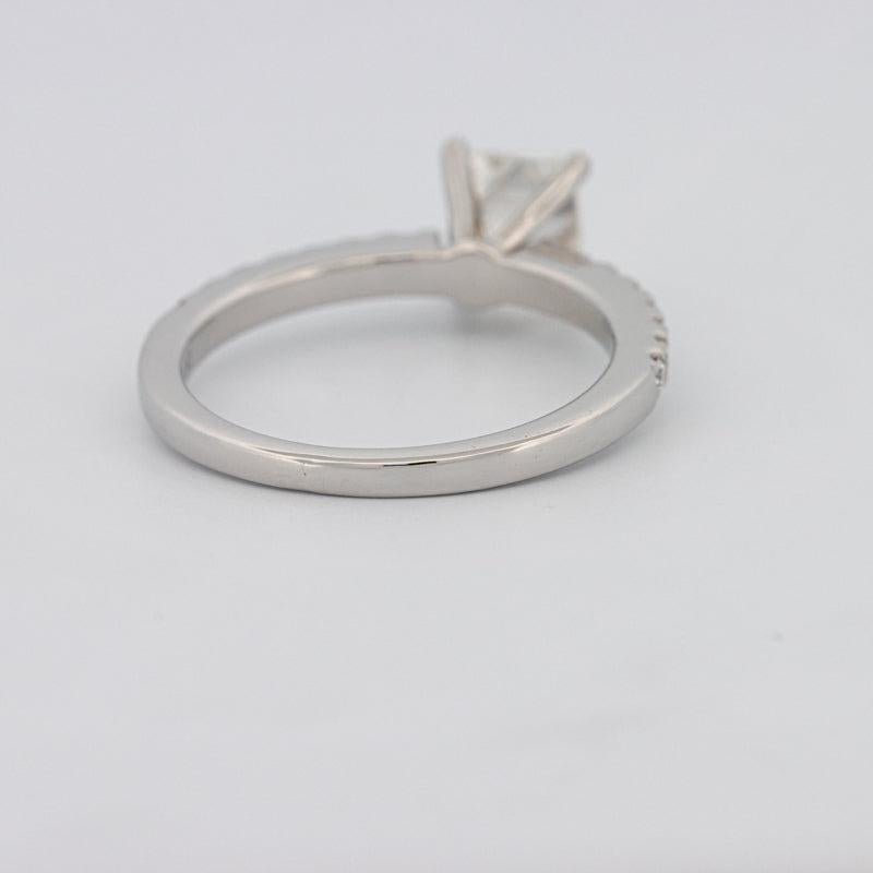 Square Emerald Solitaire Pavé Ring - ZIZOV DIAMONDS