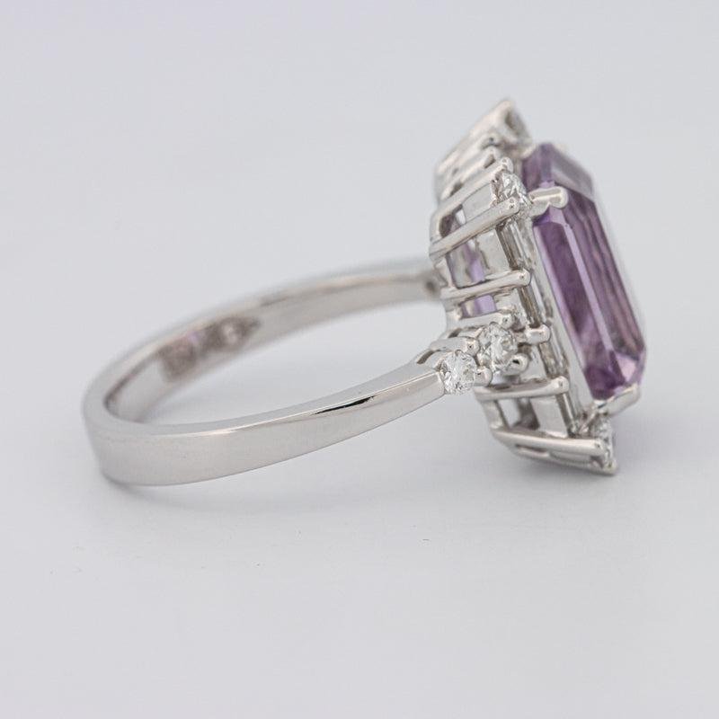 Square Radiant Amethyst Halo Solitaire - ZIZOV DIAMONDS