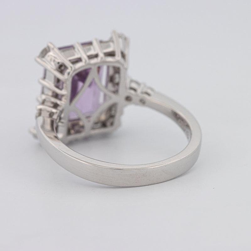 Square Radiant Amethyst Halo Solitaire - ZIZOV DIAMONDS