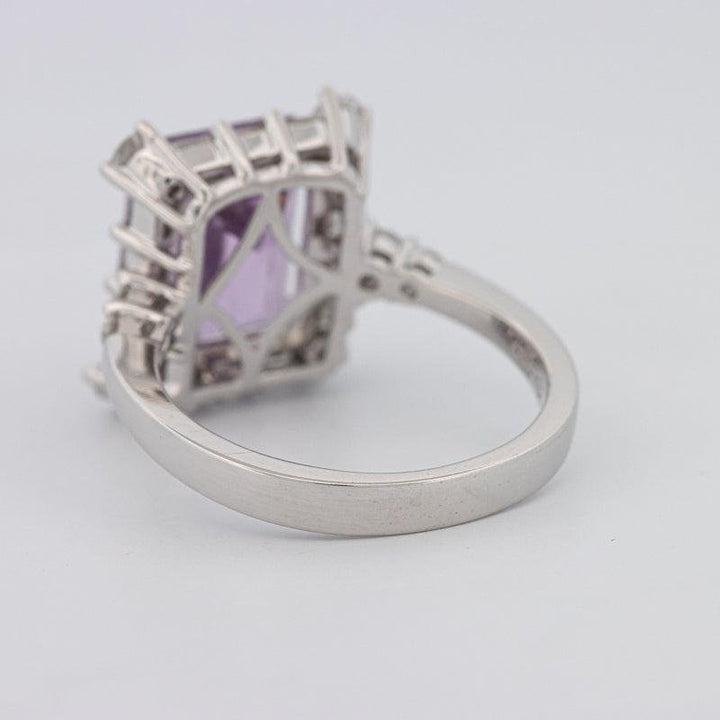 Square Radiant Amethyst Halo Solitaire - ZIZOV DIAMONDS