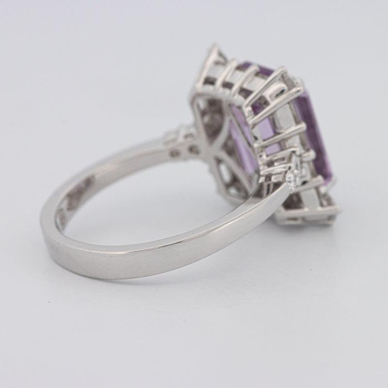 Square Radiant Amethyst Halo Solitaire - ZIZOV DIAMONDS