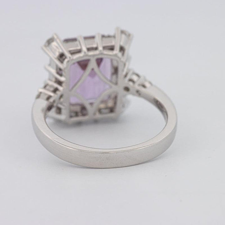 Square Radiant Amethyst Halo Solitaire - ZIZOV DIAMONDS