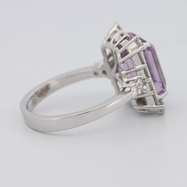 Square Radiant Amethyst Halo Solitaire - ZIZOV DIAMONDS