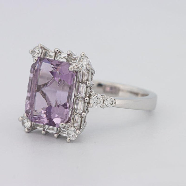 Square Radiant Amethyst Halo Solitaire - ZIZOV DIAMONDS