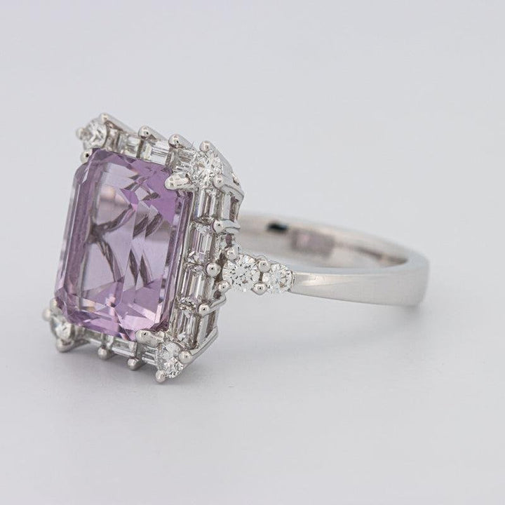 Square Radiant Amethyst Halo Solitaire - ZIZOV DIAMONDS