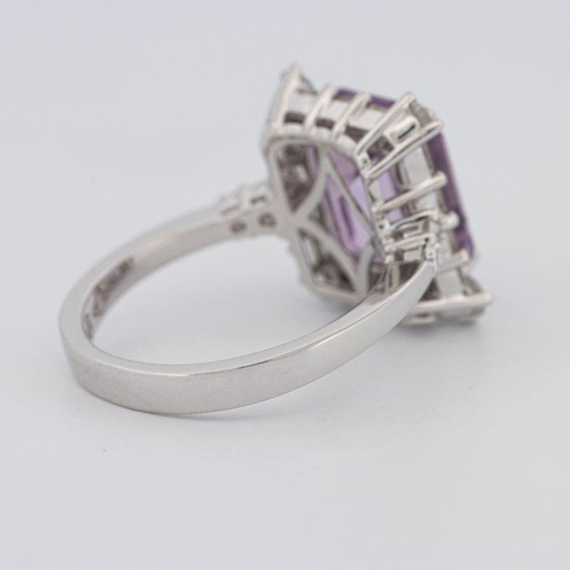 Square Radiant Amethyst Halo Solitaire - ZIZOV DIAMONDS