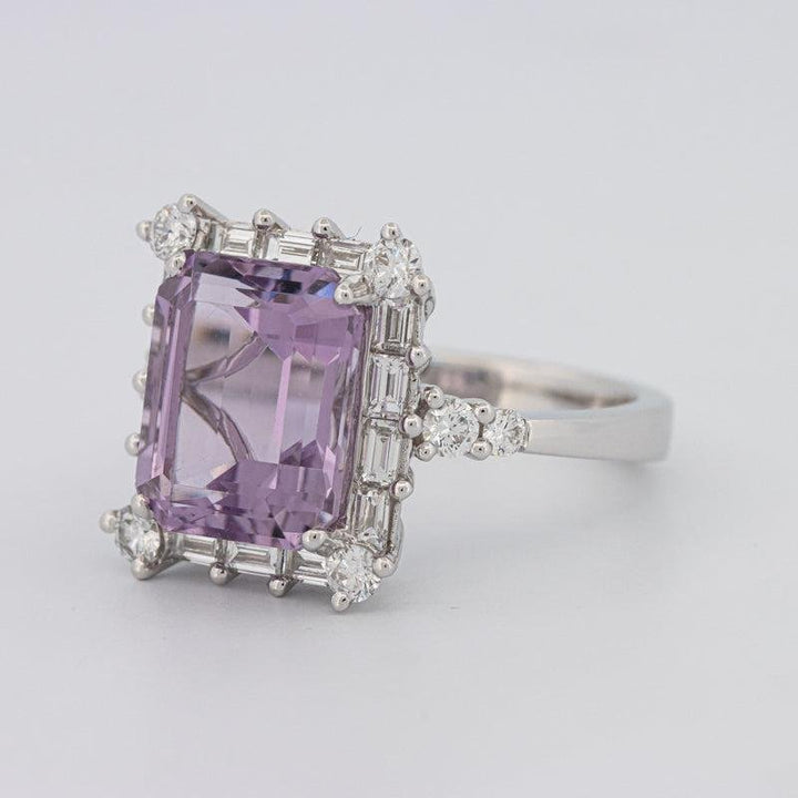 Square Radiant Amethyst Halo Solitaire - ZIZOV DIAMONDS