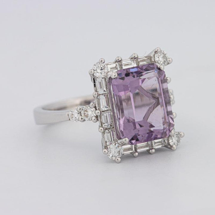 Square Radiant Amethyst Halo Solitaire - ZIZOV DIAMONDS