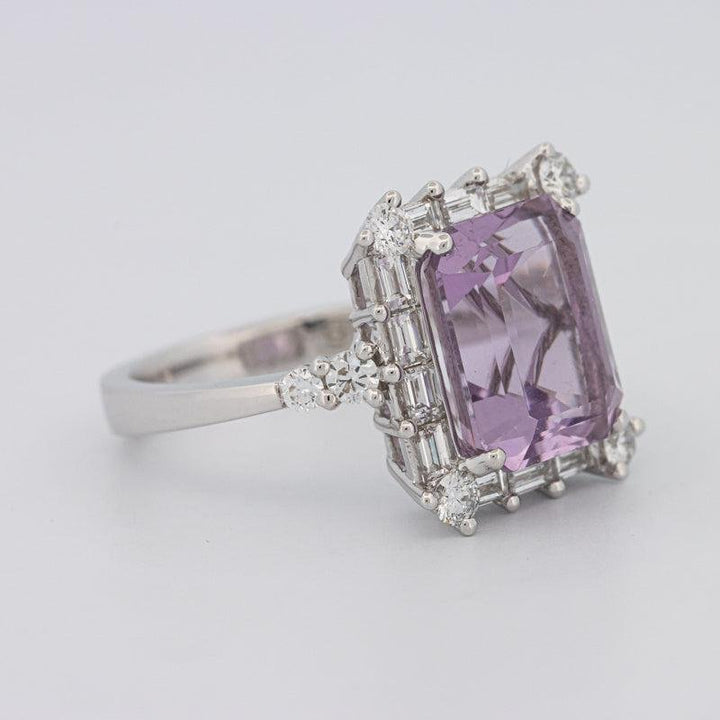 Square Radiant Amethyst Halo Solitaire - ZIZOV DIAMONDS