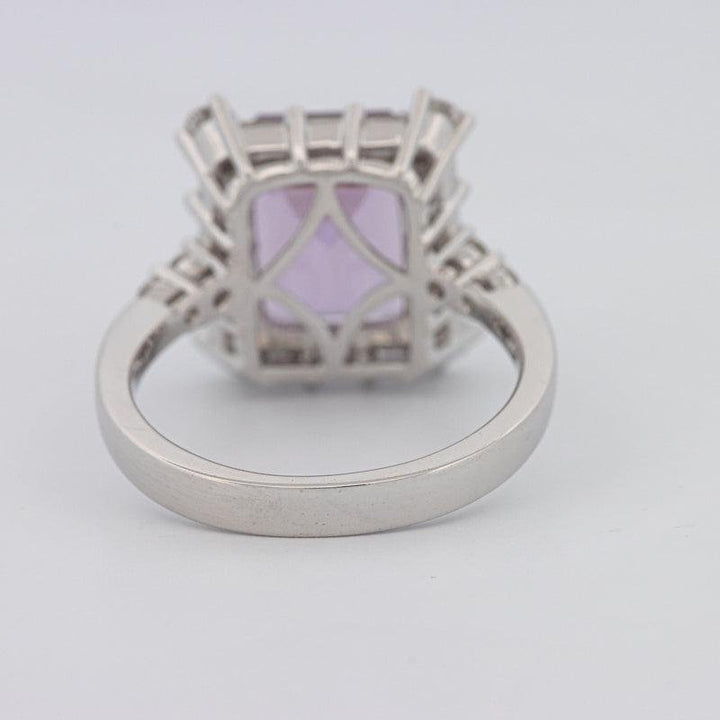 Square Radiant Amethyst Halo Solitaire - ZIZOV DIAMONDS