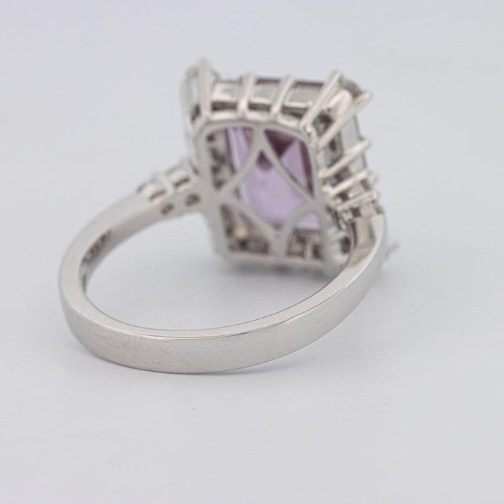 Square Radiant Amethyst Halo Solitaire - ZIZOV DIAMONDS
