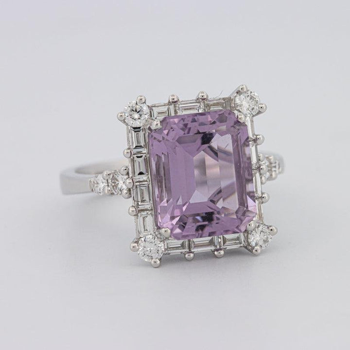 Square Radiant Amethyst Halo Solitaire - ZIZOV DIAMONDS