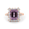 Square Radiant Amethyst Halo Solitaire - ZIZOV DIAMONDS