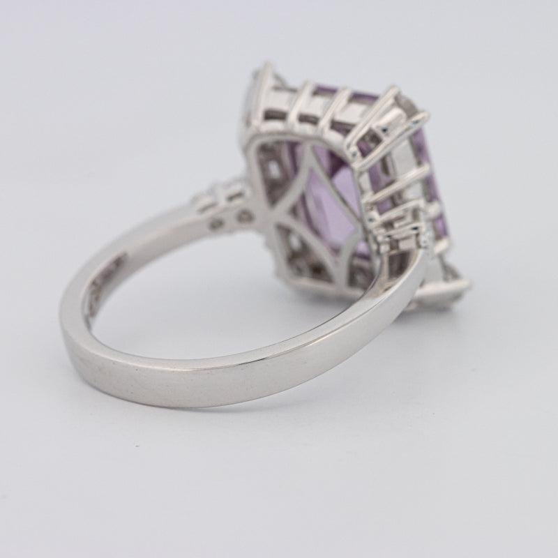 Square Radiant Amethyst Halo Solitaire - ZIZOV DIAMONDS