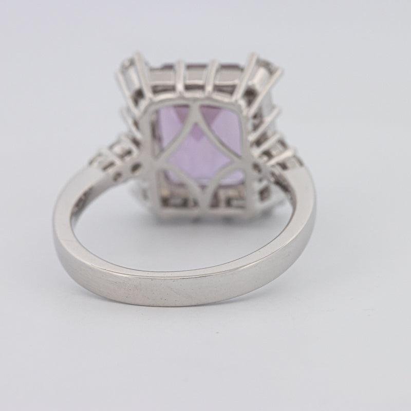 Square Radiant Amethyst Halo Solitaire - ZIZOV DIAMONDS