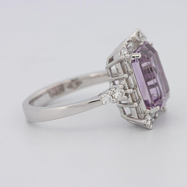Square Radiant Amethyst Halo Solitaire - ZIZOV DIAMONDS
