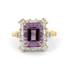 Square Radiant Amethyst Halo Solitaire - ZIZOV DIAMONDS