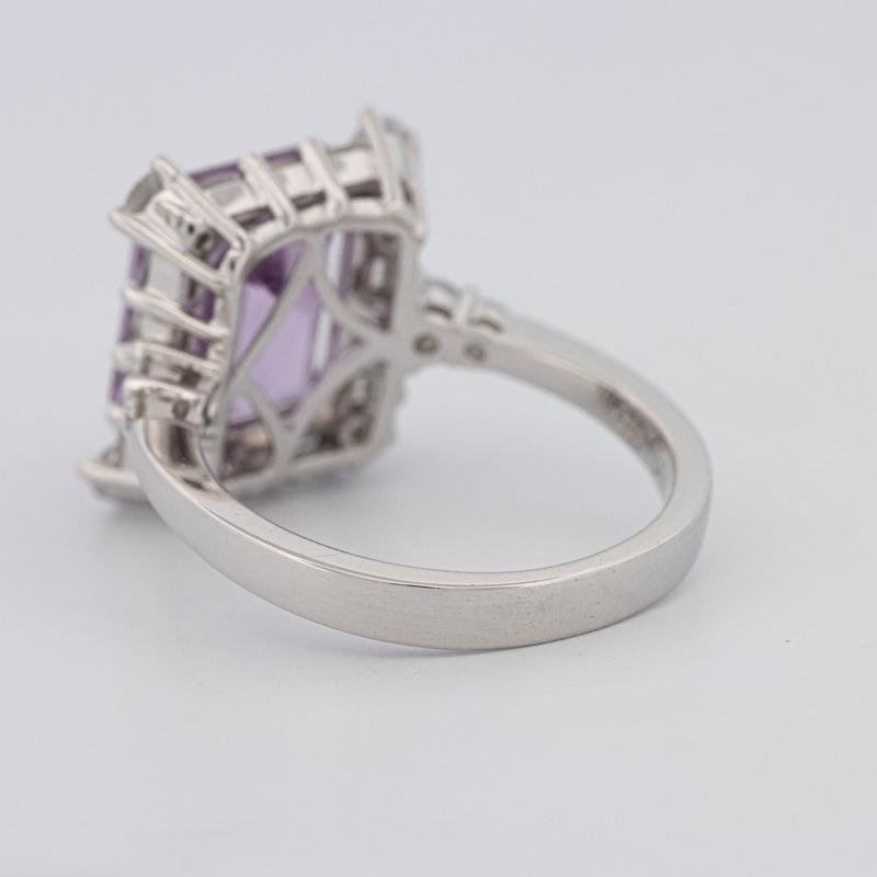 Square Radiant Amethyst Halo Solitaire - ZIZOV DIAMONDS