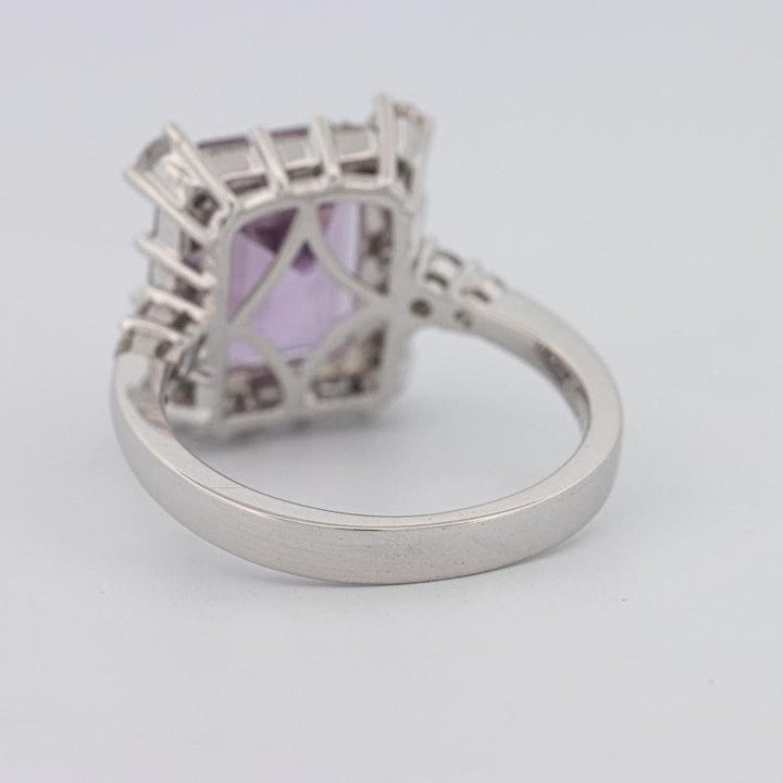 Square Radiant Amethyst Halo Solitaire - ZIZOV DIAMONDS